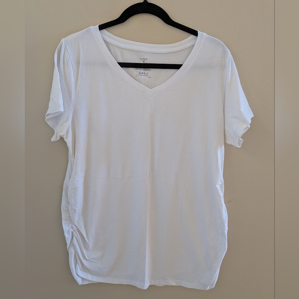 🤰 Serra X-Large Maternity White T-Shirt